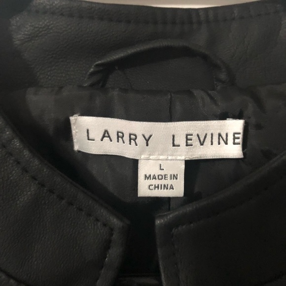 NWOT Larry Levine faux leather jacket - Picture 5 of 6